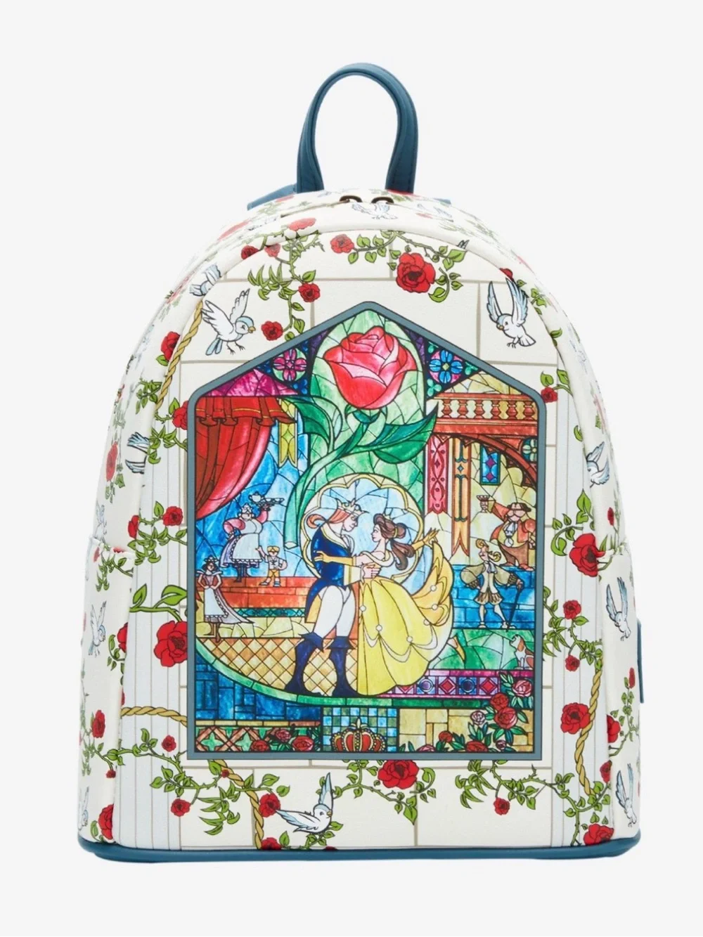 Loungefly Disney Beauty and the Beast Stained Glass Mini Backpack